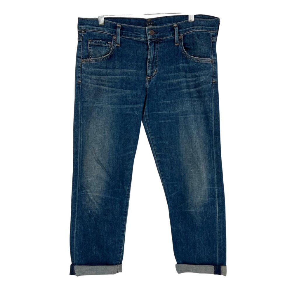Citizens Of Humanity Emerson Slim Boyfriend Jeans Mid Rise Cropped Size 28